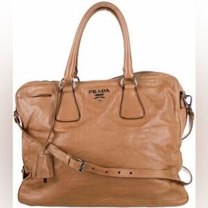 Vintage Prada Nappa Antique Handle Crossbody Bag